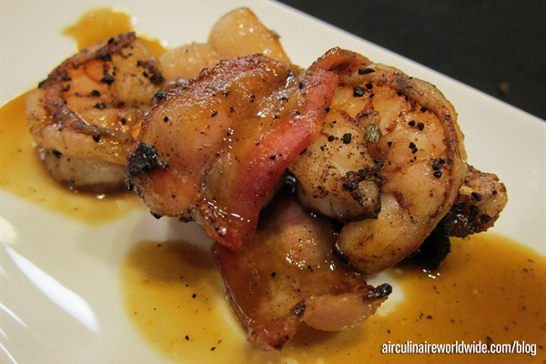 Bacon Wrapped Shrimp with Mustard Love recipe